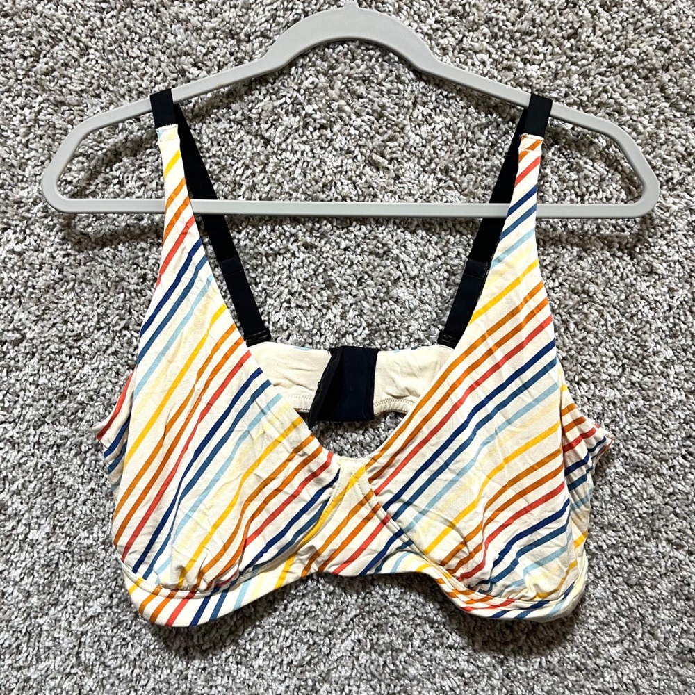 MeUndies Bra Women's 4X Multicolor Striped Micromodal Elastane Bralette